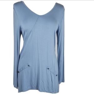 Simply Noelle Long Sleeve Top Blue Size Small
